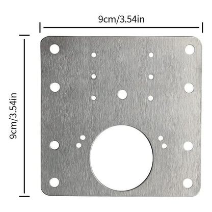 4 Pcs Stainless Steel Hinge Repair Plates with Screws for Cabinet Furniture Shelves