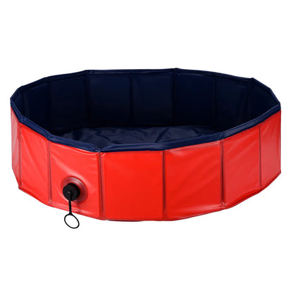 Foldable Dog Pet Pool Bathtub, Blue, S