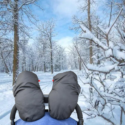 Stroller Hand Muff - Waterproof and Frost-Resistant - Extra Thick and Warm - Black - Unisex Stroller Accessory