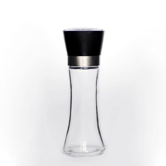 180 ml Glass Salt and Pepper Grinder, 18 cm Manual Mill with Adjustable Ceramic Core