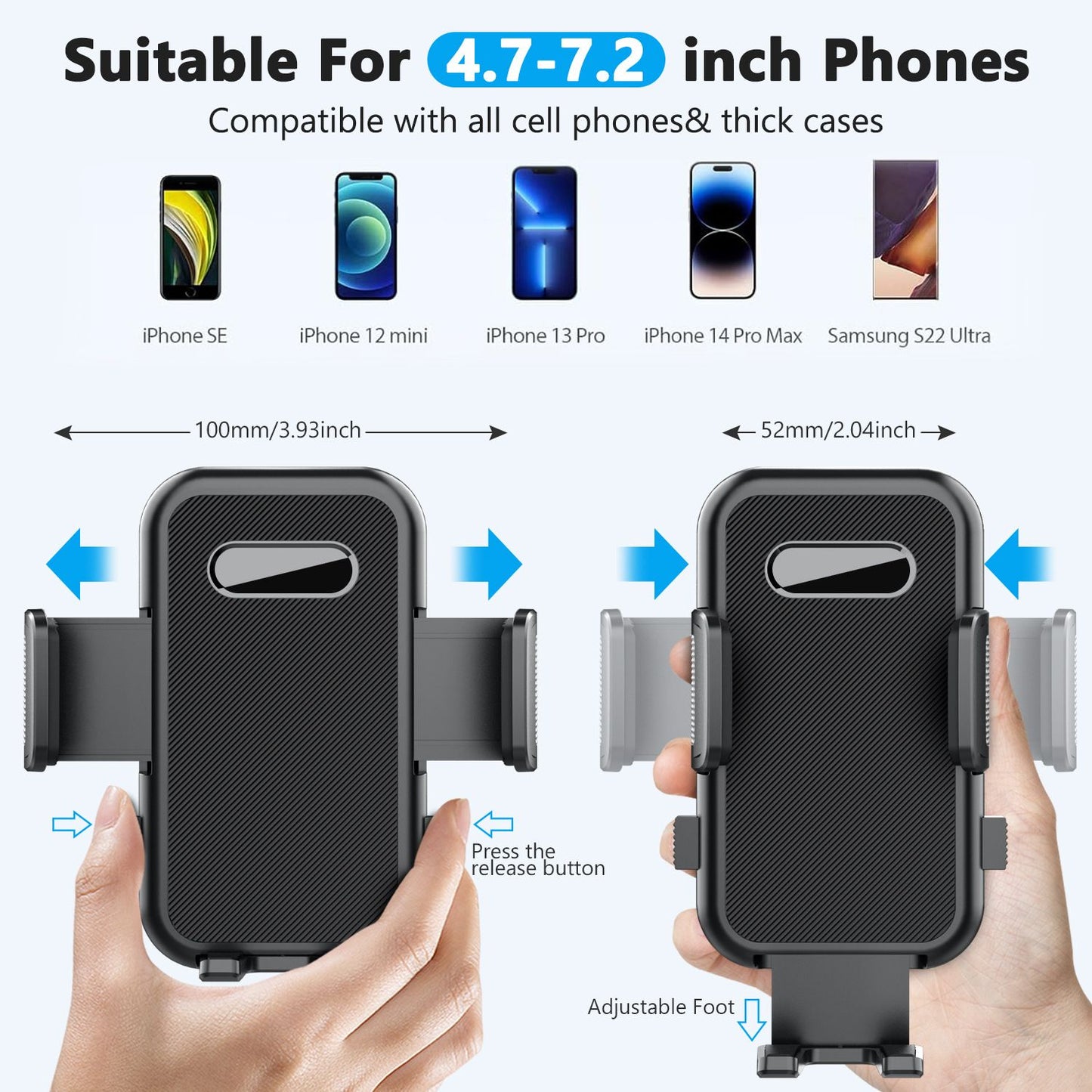 ML-236 Universal Car Phone Holder, Suction Mount for Dashboard and Windscreen