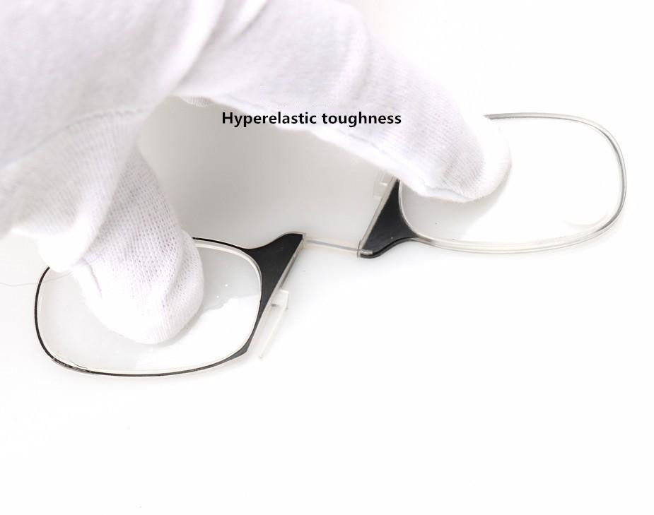 Nose Clip Reading Glasses No Legs Mini Portable Presbyopic Glasses With Sticky Phone Case Ultra Light PC Lens Readers +3.50