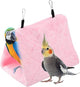 1 Piece Plush Parrot Hammock Winter Warm Bed Pink