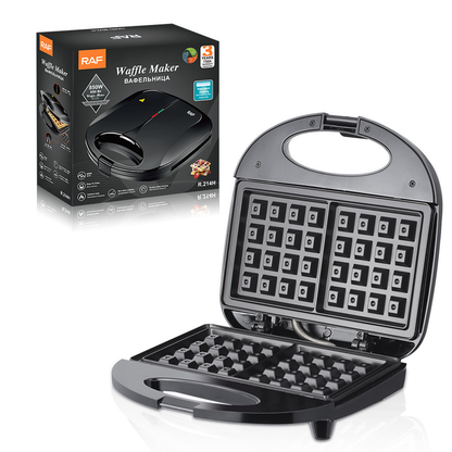 RAF R.214H Waffle Maker 750W Double-Sided Waffle Iron, Grid Non-Stick Plates, Wide Voltage 110-220V Home Dessert Baking Machine