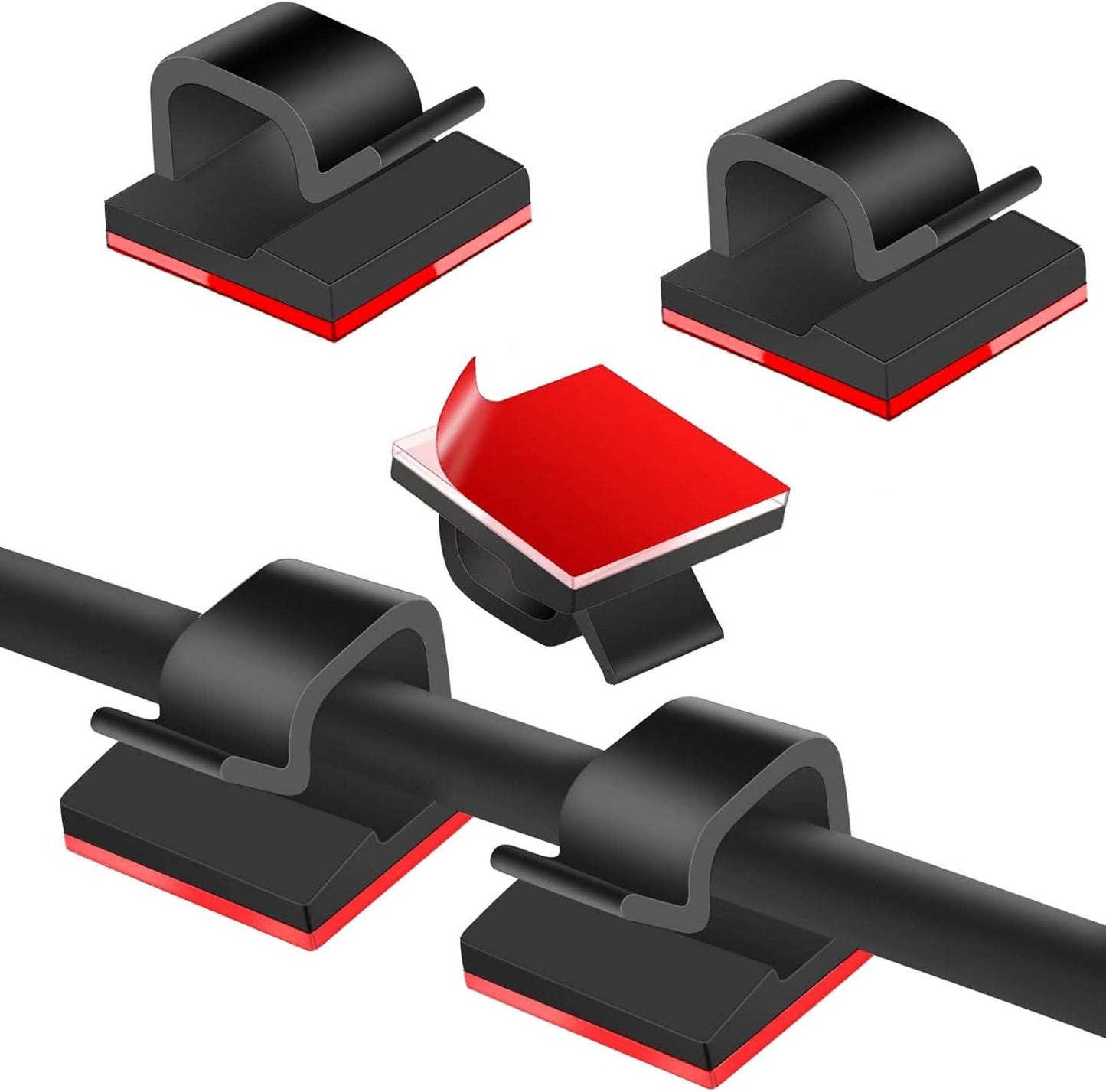 120-Pack Self-Adhesive Cable Clips