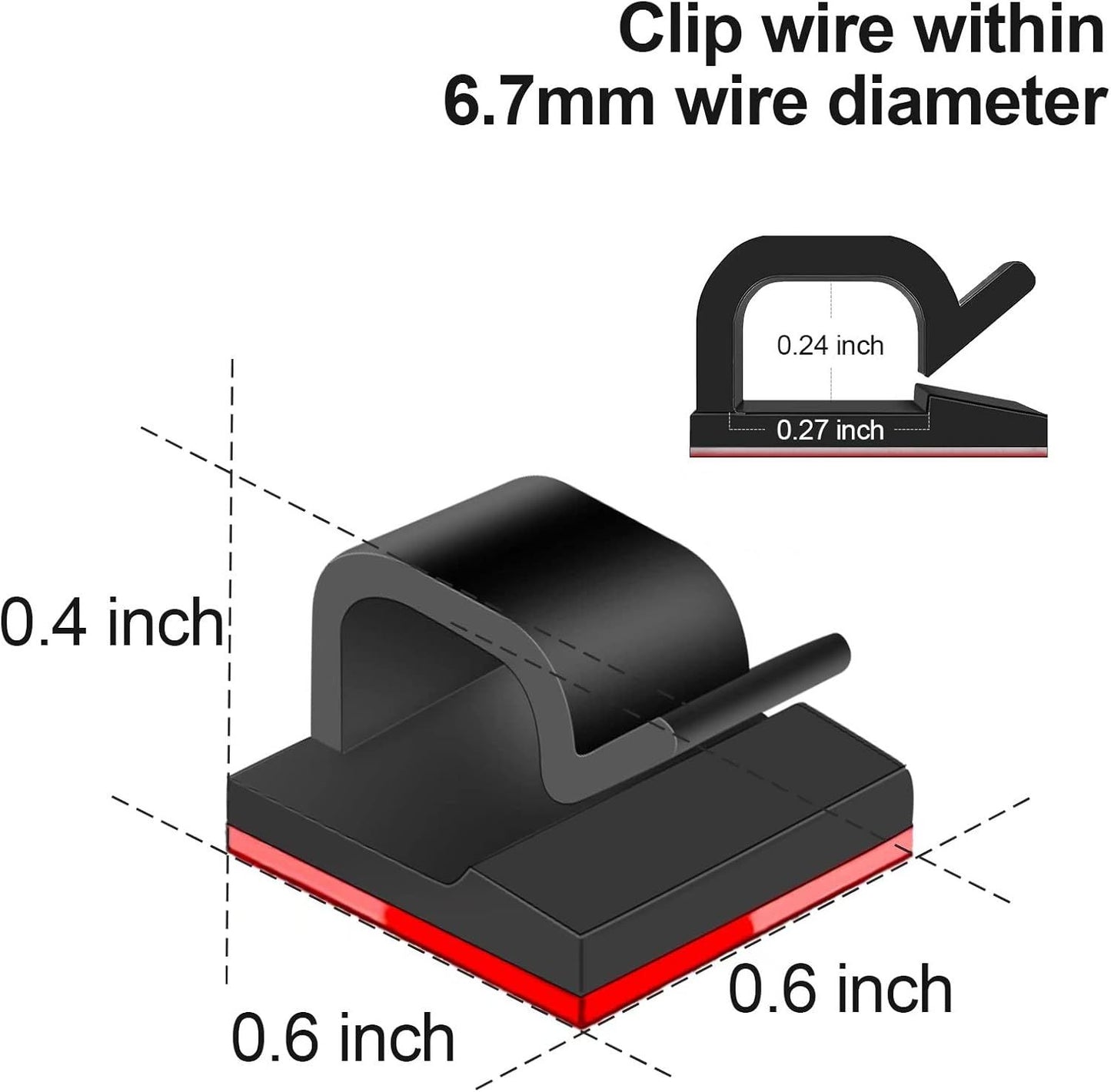 120-Pack Self-Adhesive Cable Clips