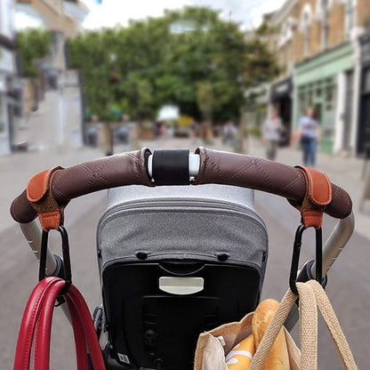 Stroller Bag Hook | Bag Hanger | Stroller Carabiner | Buggy Hook | 1 Piece | Grey