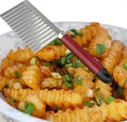 Multifunctional Kitchen Serrated Knife | Serrated Kitchen Knife | Peeler | French Fry Cutter | Potato Cutter | Potato Slicer | Stainless Steel