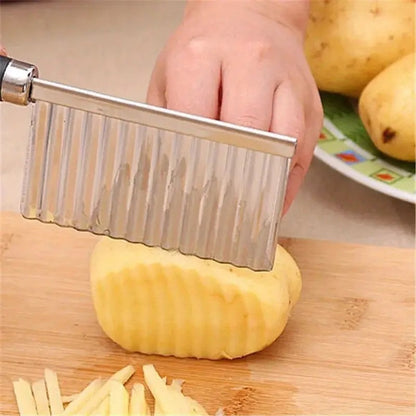 Multifunctional Kitchen Serrated Knife | Serrated Kitchen Knife | Peeler | French Fry Cutter | Potato Cutter | Potato Slicer | Stainless Steel