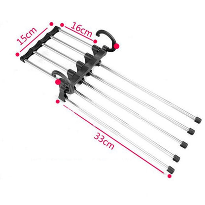 Trouser hanger Clothes hanger - Clothes rail - Trouser hanger Clothes hanger - Metal trouser rail - 5 garments