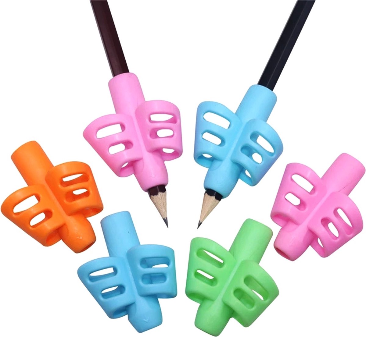 Pencil Grips | Finger Grip Writing Aids for Children & the Elderly | Pencil Holder | Pen Holder | Writing Aids | 2 Pieces