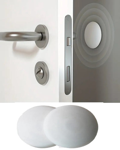 Door Stoppers | Self-Adhesive Door Protectors | Door Protection | Silicone | Transparent | Washable | White | 2 Pieces