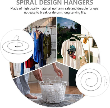 Spiral Drying Rack - 2-Piece Set - Windproof - For Bedding, Towels & Clothing - Rotatable & Space-Saving
