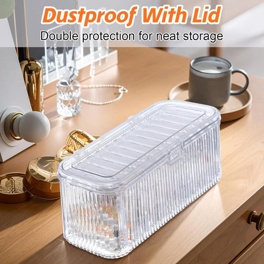 Jewelry Organizer - Travel Jewelry Organizer - 12 Compartments for Bracelets, Earrings, Rings, and Necklaces - Transparent Display Box - Portable, Travel-Friendly Storage