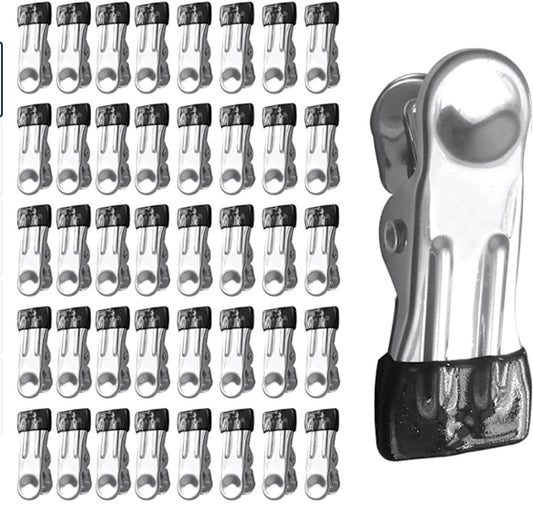 Stainless Steel Clothes Clips 40-piece – Strong, for outdoor use