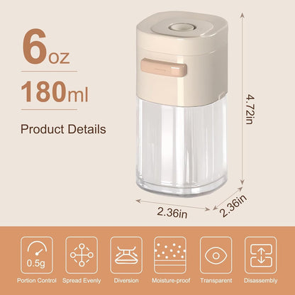 6.4 oz shaker with lid - suitable for kitchen spice tools