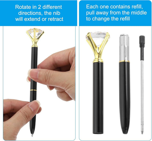 Ballpoint pen - 20 pieces - Metal casing - Black ink - Suitable for weddings, office occasions, etc. - Black