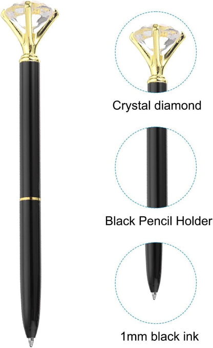 Ballpoint pen - 20 pieces - Metal casing - Black ink - Suitable for weddings, office occasions, etc. - Black