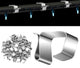 50 Pieces - Christmas Lights Gutter Hooks - Christmas Lights Roof Hooks - Christmas Lights Clips - Christmas Lights Gutter Hangers Seasonal Lighting Hooks For Outdoors For Christmas Lights Kitchen - Stainless Steel Clamp Metal Cable Clamp - Cable Clips -