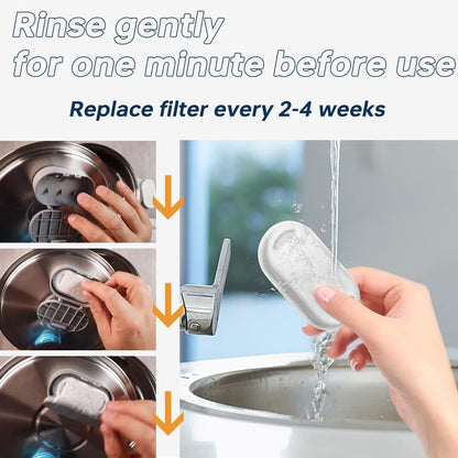 Cat Drinking Fountain Filters - 24 x Cat Fountain Filters - Filter Cartridges for Pet Water Dispensers - Drinking Fountain Filter Refills - Water Filter & Sponge Filter - Cat Water Fountain Accessories - 12 Cat Fountain Filters and 12 Pump Sponges