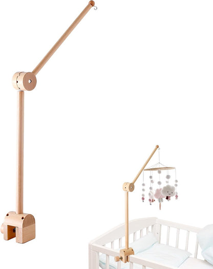 Playpen Mobile - Mobile Holder - Crib Mobile - Wooden Baby Mobile Holder - Wooden Musical Mobile Holder - Wooden Baby Mobile Holder - Wooden Playpen Mobile Holder - Baby Room Decoration - Adjustable Arm for Playpen - Easy to Mount - Adjustable - For Playp