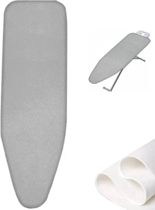 Ironing Board Cover - Ironing Board Cover - Universal - 130x48 Cm - For Steam Iron - Ironing Board Cover For Steam Ironing Station - Suitable For Ironing Board 120x38cm - Silver Grey - 1 Piece