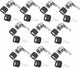 Tilt Lock - 10 Pieces - Locker Lock - Letterbox Lock - 16 mm - Includes 20 Keys - Furniture Lock - Drawer Lock - Small Lock with Keys - Sturdy Letterbox Lock - Protect Your Privacy - 10-Piece Value Set
