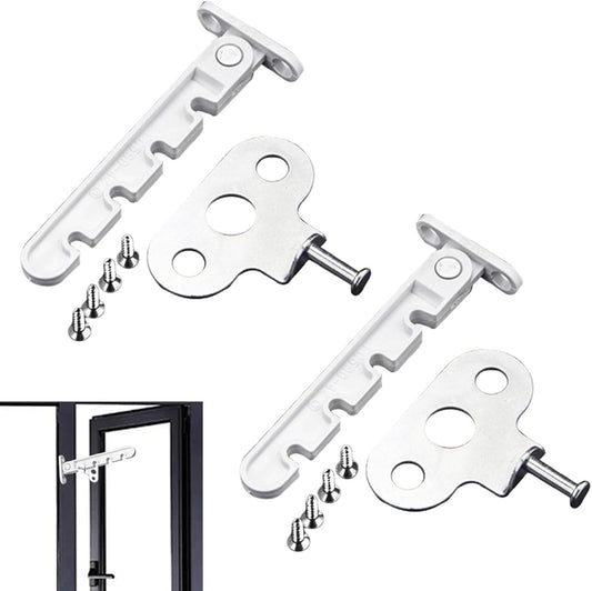 Pieces Window Stopper - Window Limiter - Window Stay - Window Security - Window Tilt Regulator for Adjusting the Window Opening - For Every Window - Window Stay - White - Including Installation Material