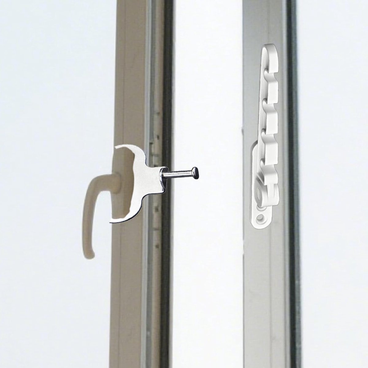 Pieces Window Stopper - Window Limiter - Window Stay - Window Security - Window Tilt Regulator for Adjusting the Window Opening - For Every Window - Window Stay - White - Including Installation Material