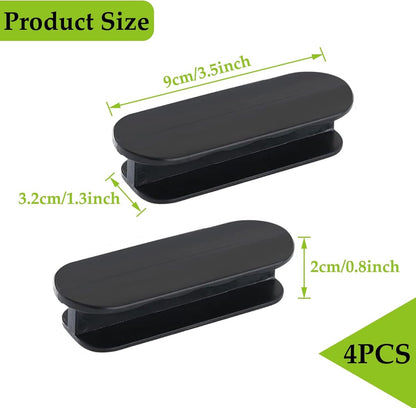 Sliding Door Handle - 4 Pieces - Cabinet Handles - Furniture Handles - Drawer Handles - Door Handles - Cabinet Handles - Furniture Handle - Kitchen Handle - Furniture Hardware - Self-Adhesive - No Drilling Required - Handle for Wardrobe - For Kitchen/Slid