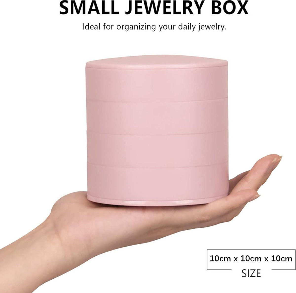 Jewelry Box - Jewel Case - 4 Tiers - Small Jewelry Box - Jewelry Pouch - Jewelry Storage Box - Jewelry Box - Jewelry Organizer - Watch Box - Bijouterie Box - Small Jewel Chest - Jewelry Holder - Suitable For Watches And Jewelry - Pink