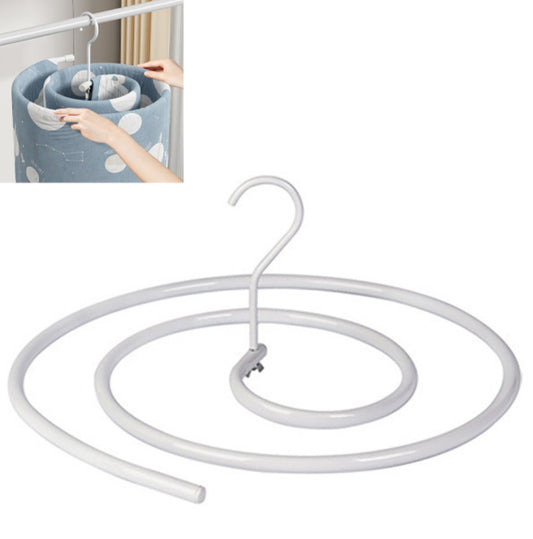 Spiral Hanger - Diameter 45cm - Drying Function - Duvet Cover Hanger - Multifunctional Storage - Spiral Quilt Drying Rack - Space-Saving Hangers for Sheets Bedspreads Coverlets Mattresses Tablecloths Sofa Covers Blankets Scarves Capes - White - 1 Piece