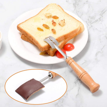 Dough Knife - Blade - Blade Knife - Dough Knife - Baguette Knife - With 5 Blades And Storage Case - Wooden Handle - Bread Knife - Baguette Knife - Baking Enthusiast