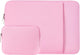 Laptop Case / Sleeve - 15.6 Inch - 2-Piece Extra Compartment - Laptop Sleeve with Pouch - Women's / Men's Laptop Bag - Macbook Case with Zipper - Laptop Sleeve - Laptop Case - Laptop Cover - Pink - Shockproof - Scratchproof - Durable