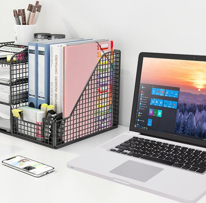 A4 Expandable Project Folder - A4 Sorting Folder - 12 Compartments - File Folder with Tabs - Compartment Folder - Desk Folder - Storage Folder - Document Folder - Work Folder - Clear Classification - Pink