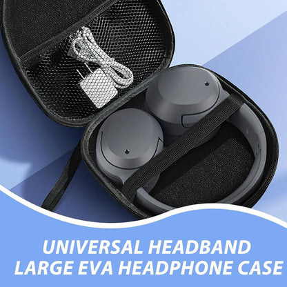 Headphone Case - Hard Protective Case - Headphone Case - Headphone Case - Headphone Cover - Protective Case - Carrying Case - On-Ear/Over-Ear - Waterproof - Shockproof - For Most Brands/Bluetooth/HiFi/Wired Headphones/Gaming Headset - Black