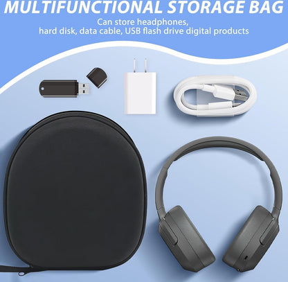 Headphone Case - Hard Protective Case - Headphone Case - Headphone Case - Headphone Cover - Protective Case - Carrying Case - On-Ear/Over-Ear - Waterproof - Shockproof - For Most Brands/Bluetooth/HiFi/Wired Headphones/Gaming Headset - Black