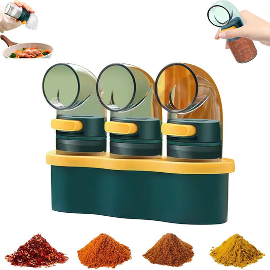 Salt and Pepper Shaker/Shaker - 3 Pieces - Spice Jars - Set - Salt Shaker - Pepper Shaker - Quantity Salt Shakers - Home Spice Salt Shaker - Pepper Shaker/Salt Shaker - Paprika Cumin Powder Sugar Dispenser - Salt and Pepper Shaker Set - With Holder