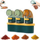 Salt and Pepper Shaker/Shaker - 3 Pieces - Spice Jars - Set - Salt Shaker - Pepper Shaker - Quantity Salt Shakers - Home Spice Salt Shaker - Pepper Shaker/Salt Shaker - Paprika Cumin Powder Sugar Dispenser - Salt and Pepper Shaker Set - With Holder