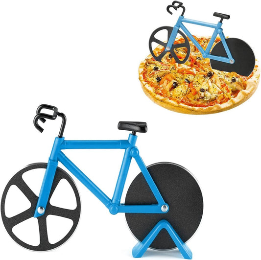 Pizza Cutter - Professional High Quality Bicycle Pizza Cutter - Creative Multifunctional Bicycle Pizza Knife - Pizza Bike - Pizza Knife - Pizza Accessories - With Non-Stick Coating - Party Pizza Cutter - Practical and Beautiful Decoration - Great Gift Ide