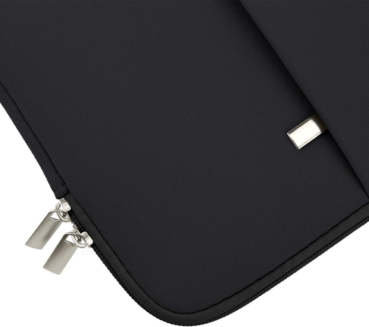 Laptop Sleeve / Pouch - 15.6 Inch - 2-Piece Extra Compartment - Laptop Sleeve with Pouch - Women's / Men's Laptop Bag - Macbook Case with Zipper - Laptop Sleeve - Laptop Case - Laptop Cover - Black - Shockproof - Scratchproof - Durable