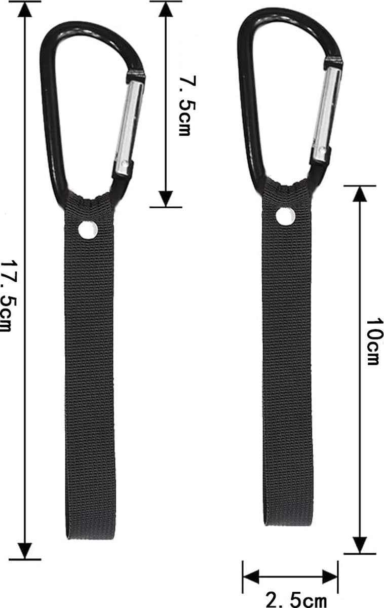 Stroller Hook - 10 Pieces - Bicycle Hook - Stroller Bag Hook - With Carabiner - Extra Sturdy - Bag Hook - Shopping Hook - Universal Hook - Buggy Hook - Diaper Bag Hook - Suitable For Bicycles, Electric Bikes, Strollers - 5 Colors