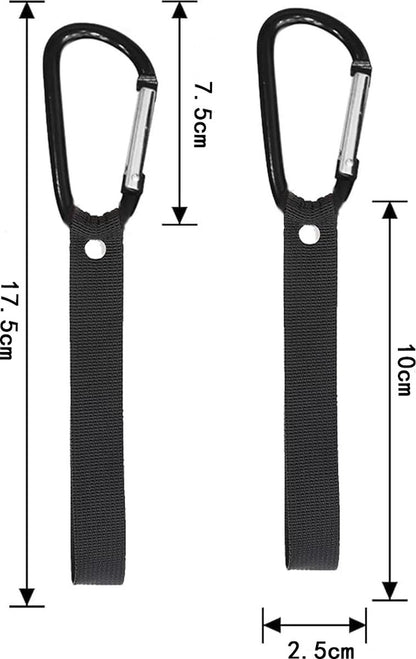Stroller Hook - 10 Pieces - Bicycle Hook - Stroller Bag Hook - With Carabiner - Extra Sturdy - Bag Hook - Shopping Hook - Universal Hook - Buggy Hook - Diaper Bag Hook - Suitable For Bicycles, Electric Bikes, Strollers - 5 Colors