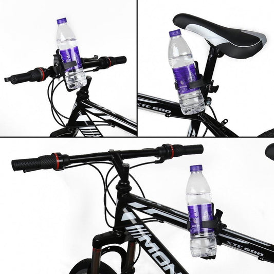 Bicycle Cup Holder - Bicycle Bottle Holder with Clamp - Universal Stroller Cup Holder - Buggy Cup Holder - Can Holder - Stroller Cup Holder - Wheelchair Cup Holder - 360° Rotation - For Bicycles, Mountain Bikes, Strollers, and Wheelchairs - Black