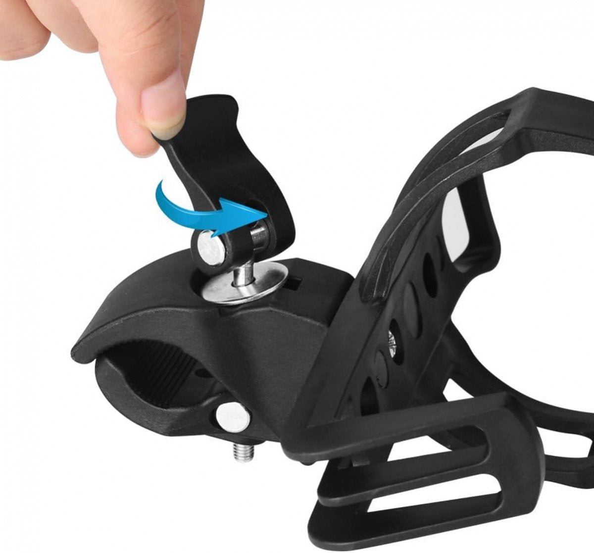 Bicycle Cup Holder - Bicycle Bottle Holder with Clamp - Universal Stroller Cup Holder - Buggy Cup Holder - Can Holder - Stroller Cup Holder - Wheelchair Cup Holder - 360° Rotation - For Bicycles, Mountain Bikes, Strollers, and Wheelchairs - Black