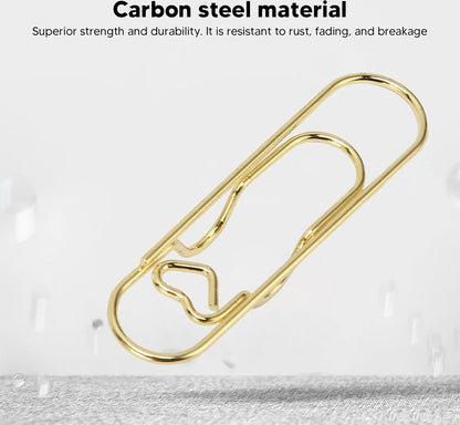 Paperclips - 6 Pieces - Paper Clips - Paper clamp - Designer Clips Pencil Holders - Pencil Holder - Heart Paperclip - Closure Clip - 3 Colors - School - Home - Chic