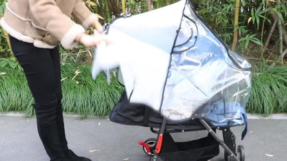 Stroller Rain Cover - Universal - Stroller Rain Cover - Buggy Rain Cover - Rain Cover for Stroller - Universal Stroller Accessory - Baby Weather Protection - Baby Travel Weather Shield - Windproof Waterproof - Protection Against Dust and Snow