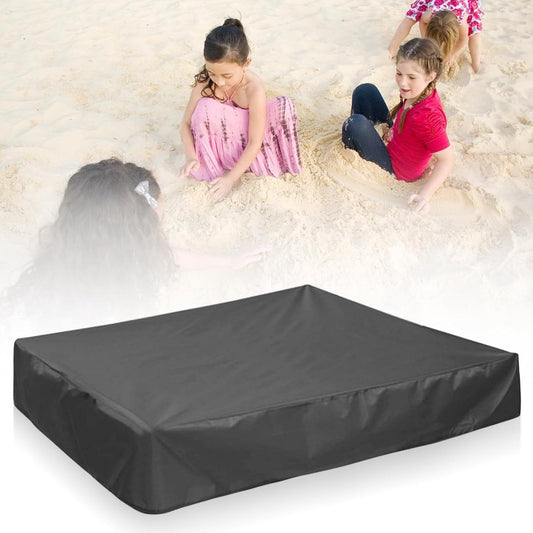 Waterproof sandbox cover - 150x150x20cm - with drawstring - Oxford cloth - Suitable for sandbox, swimming pool, patio, garden, square - suitable for protecting children's toys - black