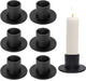 6 pieces - Candlesticks - Candle holder - Candle stand - metal candle holders - modern candle holders - home decoration - for the living room, parties, Christmas, weddings - Φ2.5 cm - 5*2.7 cm - black