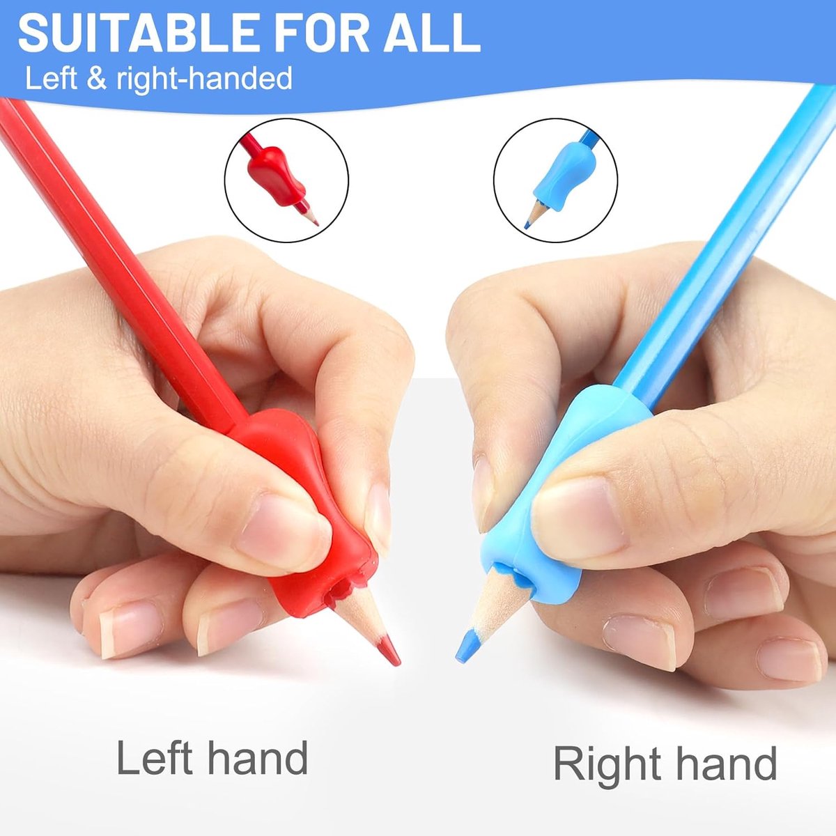 12 pieces Pencil grip - Pencil grip - Soft Grip - Pen grip aid - Pencil grips - Pencil grip - Writing aid - Pen grip aids - Writing aids for children - ergonomic silicone aids - aids to correct posture